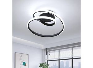 0699915594799 - Moderne LED-Deckenleuchte 36W Deckenlampe 4000LM Kreatives Design in Helix-Form für Wohnzimmer Schlafzimmer Küche Balkon - Schwarz - Kaltes