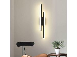 0699915609844 - Delaveek - led Wandleuchte Moderne Form der Leitung Wandlampe Warmweiß 3000K Für Schlafzimmer Wohnzimmer Flur Diele Schwarz