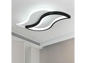 0699916413259 - Goeco - led Deckenleuchte 30W Modernes Kreative Form des Blattes Deckenlampe Kaltweiß 6000K Für Wohnzimmer Schlafzimmer Esszimmer Büro Weiß