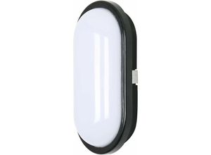 0699918114093 - Comely - led Wall led Oval Oval 15W Außen Deckenlampe 6000k geeignet für Innen- und Außen- (schwarz) 1400 lm [Energieklasse e]