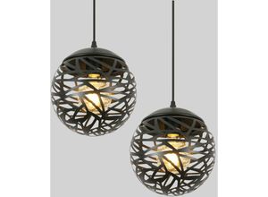 0699918346050 - Goeco - Suspension Luminaire lustre creux sphérique créatif luminaire plafonnier en métal rétro E27 adapté au salon salle à manger Diamètre 20cm