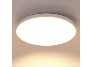 0699919757459 - COMELY LED Deckenleuchte 24W Weiß 2700LM Leuchte für Badezimmer Moderne Runde IP54 Wasserdicht Deckenlampe 27CM für Schlafzimmer und Küche