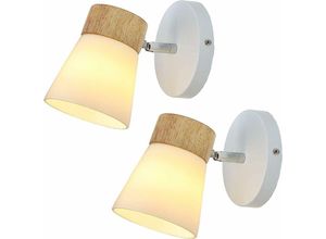 0699921081153 - Comely - Moderne weiße Wandlampe für Nachttisch drehbarer Lampenschirm E27-Fassung - Ideal für Innenraumdekoration (Glühbirne nicht im Lieferumfang