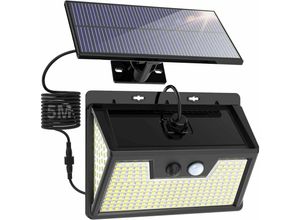 0699921315364 - Solar-Außenleuchte mit 320 LEDs Bewegungssensor IP65 wasserdicht 270° Außenbeleuchtung Solarstrahler mit 3 Modi Solar-Wandleuchte für den Garten