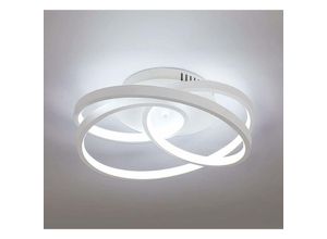 0699921882132 - Delaveek - led Deckenleuchte Modernes Design Kaltweiß 6000K Rund Deckenlampe Für Wohnzimmer Schlafzimmer Esszimmer Büro Weiß