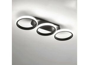 0699921911672 - Comely - 3 Circle of Deckenlaternenpfähle moderne schwarze led -Deckenbeleuchtung für Korridore Einträge Schlafzimmer Balkone Gassen 220 -v