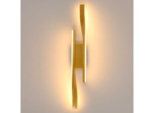 0699922631043 - Goeco - LED-Wandleuchte Innen 16W 1800LM Warmweiß 3000K Modernes Design in Gold Kreative Lange Aluminium-Wandleuchte für Wohnzimmer Arbeitszimmer