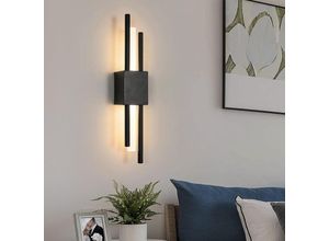 0699923272078 - Moderne Wandleuchte led Wandlampe 10W in Schwarz Acryl-Wandleuchte 3000K Warmweiß für Flur Wohnzimmer Schlafzimmer Treppe Küche - 40 cm