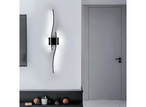 0699923427577 - Moderne LED-Wandleuchte in Form einer Linie für Schlafzimmer Wohnzimmer Flur Eingang in Schwarz