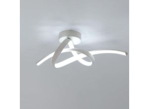 0699924173343 - Led Deckenleuchte mit gebogener Form 38cm Durchmesser Moderner Kronleuchter mit 24W für Wohnzimmer Aluminium Deckenbeleuchtung für Schlafzimmer