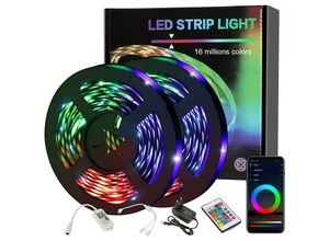 0699924329528 - Goeco - LED-Band 10M wifi Bluetooth rgb Mehrfarbiges LED-Band mit 24-Tasten-Fernbedienung LED-Band mit Musikrhythmus Timer-Funktion für Zuhause