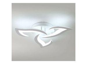 0699924532324 - Delaveek - led Deckenleuchte Modernes Design 36W Kreative Blumenform Deckenlampe Kaltweiß 6000K Für Wohnzimmer Schlafzimmer Esszimmer Büro Weiß