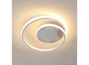 0699924686270 - Goeco - led Deckenleuchte Modernes Design Warmweiß 3000K Kreis Ringe Deckenlampe Für Wohnzimmer Schlafzimmer Esszimmer Büro Weiß