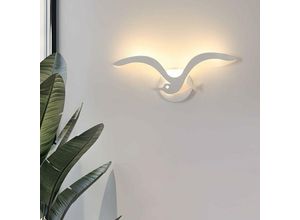 0699924933336 - Delaveek - Wandleuchte led Modern Möwenform warmweiß (3000K) für Schlafzimmer Wohnzimmer Flur Eingang Weiß