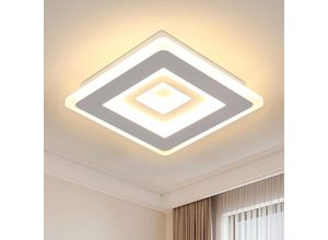 0699925115052 - COMELY LED Deckenleuchte Quadratisch Modern Deckenlampe 28W 3150LM Weißes Acryllicht für Wohnzimmer Flur Arbeitszimmer 20CM - Kaltes Weißes