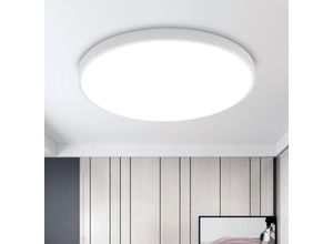 0699925678830 - LED-Deckenleuchte rund 27cm - Kaltweiß IP54 - Ideal für Badezimmer Küche Flur Balkon - Aiskdan