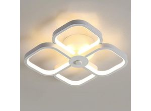 0699928021060 - Moderne LED-Deckenleuchte 30 cm einfache weiße doppellagige quadratische Kreuz-Deckenleuchte 30 w LED-Innendeckenleuchte für Schlafzimmer Flur