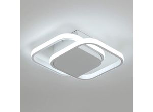 0699929564955 - Moderne LED-Deckenleuchte quadratische LED-Deckenleuchte 24 w 2200 lm 6000 k kaltweiß Deckenleuchte für Schlafzimmer Wohnzimmer Küche Flur (weiß)