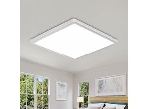 0699929838742 - LED-Deckenleuchte 24 W quadratische Deckenleuchte IP45 wasserdichte Badezimmer-Deckenleuchte moderne schlanke Deckenleuchte 6500 K Seitenlänge