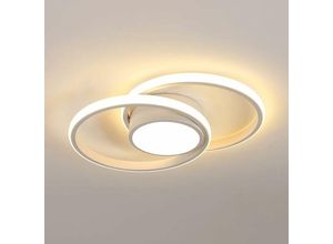 0699930694498 - Moderne led Deckenleuchte Doppelter runder Deckenleuchter 42W 4000lm warmes Licht 2700k moderne runde Deckenleuchte für Schlafzimmer Wohnzimmer