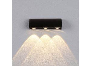 0699932369387 - COMELY Moderne Wandleuchte 9W LED Wandstrahler 3000K IP65 Schwarz für Innen & Außen Verwendet für Hof Schlafzimmer Büro Korridor Wohnzimmer