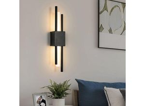 0699933080694 - Goeco - LED-Wandleuchte für den Innenbereich 10 w Black Line Wandleuchte moderne Wandlampe 3000 k Warmweiß Acryl-Wandleuchte für Flur Wohnzimmer