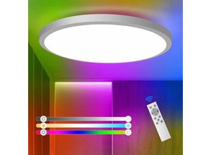 0699935072741 - 28cm LED-Deckenlampe 2700-6500K IP54 Wasserdicht Ideal für Wohnzimmer Schlafzimmer Badezimmer - Aiskdan