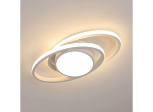 0699935425950 - Delaveek - led Deckenleuchte Modernes Design Warmweiß 3000K Rund Deckenlampe Für Wohnzimmer Schlafzimmer Esszimmer Büro Weiß