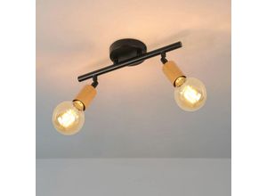 0699935973079 - Einstellbare Deckenleuchte Schwarz - Industrielle LED-Deckenleuchte mit 2 Positionen für Treppen und Büroflure - Comely