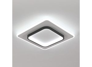 0699938752626 - Goeco - Quadratische LED-Deckenleuchte 40W moderne schwarze Deckenlampe kaltweißes Licht 6500K für Schlafzimmer Küche Flur Balkon Garage