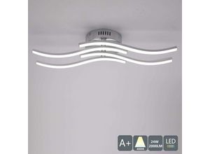 0699938947459 - LED-Deckenleuchte Wellenform-Pendelleuchte 4000K neutralweißes Licht 24W 2000 Lumen integrierte led moderner Kronleuchter für Wohnzimmer oder