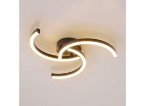 0699940405800 - Moderne LED-Deckenleuchte 24 w 52 cm Deckenleuchte schwarze Deckenlampe gebogenes Design warmes Licht 3000 k für Wohnzimmer Schlafzimmer