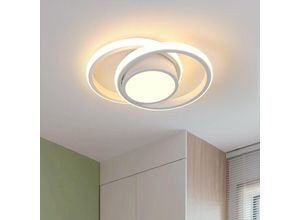 0699941274740 - Runde LED-Deckenleuchte Moderner Deckenfluter 32W 2400LM Acryl-Leuchte Warmweißes Licht 3000K 12cm Ideal für Flur Küche Wohnzimmer Schlafzimmer