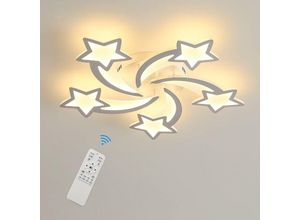 0699943111890 - Delaveek - Dimmbare led Deckenlampe 60W kreative Stern Deckenlampe mit Fernbedienung Kinderzimmer-Deckenlampe Durchmesser 70 cm