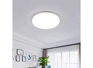 0699945077989 - 24W led Deckenleuchte weiß rund mit 30cm Durchmesser(Weißlicht 6500K) - Einfache Installation und flimmerfrei - Aiskdan