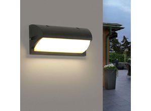 0699946413762 - Außenwandleuchte LED Wandlampe Warmweiß 3000K Wasserdicht IP65 Für Eingang Korridor Hof Garten Terrasse Balkon Garage Schwarz