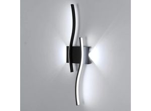 0699946954227 - LED-Innenwandlampe Schwarze 20W 2250LM 6500K Kaltweiß Moderne Aluminium-Wandleuchte für Wohnzimmer Flur Schlafzimmer Treppe (59x15x55 cm) - GOECO