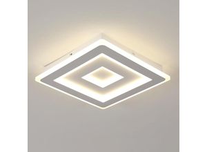 0699949938705 - Goeco - Moderne quadratische LED-Deckenleuchte 42 w 4725 lm 30 cm LED-Deckenleuchte Acryl-Leuchte weiße Innen-Deckenleuchte für Schlafzimmer