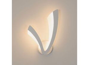 0699950156273 - COMELY Moderne LED-Wandleuchte Weiß 12W Kreatives Design aus Acryl in V-Form Warmweißes Licht 3000K für Schlafzimmer Wohnzimmer Flur