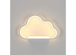 0699950306616 - Goeco - led Wandleuchte Moderne Kreative Wolkenformen Wandlampe Warmweiß 3000K Für Schlafzimmer Wohnzimmer Flur Diele Weiß