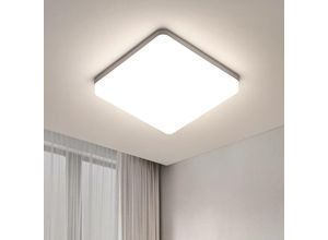 0699952224932 - 36W Quadratische LED-Deckenlampe 3000LM Naturweiß 4000K Modernes Design für Wohnzimmer Schlafzimmer Küche - Aiskdan