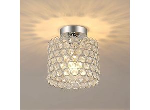0699954707020 - Goeco - Kristall Deckenlampe Kristall Deckenlampe für Korridoreingangsraum Silber (ohne Lampen)