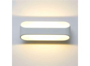 0699955309070 - Delaveek - led Wandleuchte Moderne Form der Leitung Wandlampe Warmweiß 3000K Für Schlafzimmer Wohnzimmer Flur Diele Weiß