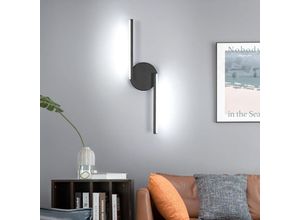 0699955621288 - Innen-LED-Wandleuchte Moderne Wandlampe 10W 1125LM Acryl-Wandleuchte für Schlafzimmer Wohnzimmer Treppe Flur Kaltweiß 6500K (Schwarz) - Comely