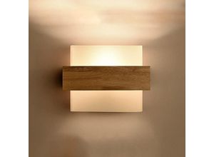 0699955974193 - Comely - Quadratische LED-Lampe im japanischen Vintage-Stil Nachttischlampe für Flur und Balkon E27-LED-Wandleuchte aus Holz mit Lampenschirm aus 0699955974193 - Comely - Quadratische LED-Lampe im japanischen Vintage-Stil Nachttischlampe für Flur und Balkon E27-LED-Wandleuchte aus Holz mit Lampenschirm aus