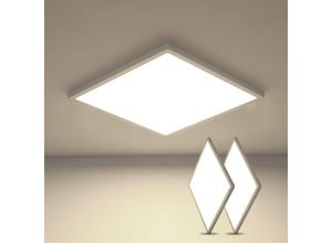 0699955976067 - 2 Stück quadratischen ultradünnen LED-Deckenleuchten 30CM 36W moderne Leuchte 3240LM 4500K Neutralweiß für Badezimmer Wohnzimmer Schlafzimmer