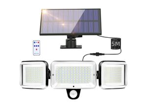 0699956344230 - Solarleuchte für den Außenbereich 224 LEDs Bewegungsmelder LED-Wandleuchte Kaltweiß 6000 k für Innenhof Garten Korridor Terrasse in der Nähe