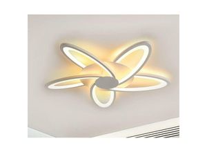 0699956567066 - Moderne LED-Deckenlampe Floral Design Acryl Warmes Licht 3000K 30W 3280LM Wohnzimmer Schlafzimmer Küche Flur - Aiskdan