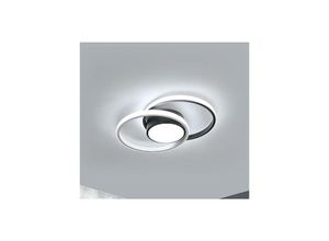 0699956605454 - Moderne LED-Deckenlampe 39W 4725LM Kreatives rundes Design Schwarz Perfekt für Esszimmer Flur Schlafzimmer Küche Balkon Kühles Weißes Licht