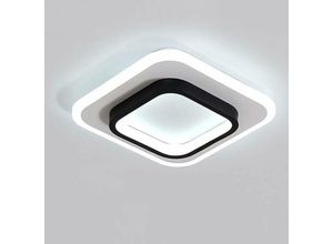 0699957023943 - Delaveek - led Deckenleuchte moderne quadratische Deckenleuchte 22W Durchmesser 24 cm kühles Weiß 6000K